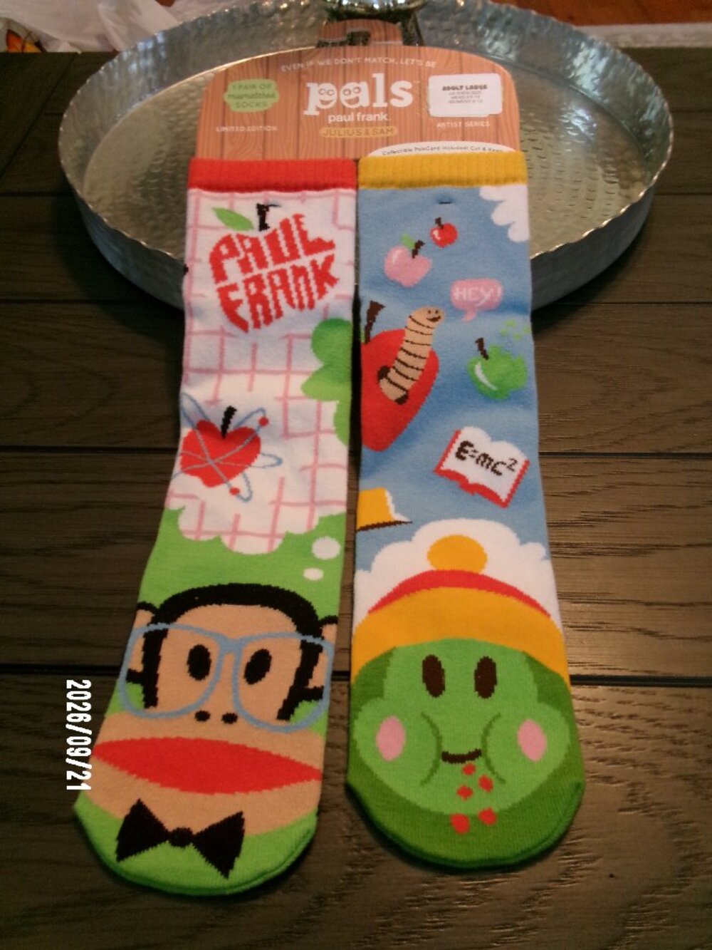 Paul Frank Mismatched Julius & Sam Pals Socks Adult Size Large Unisex School Ltd